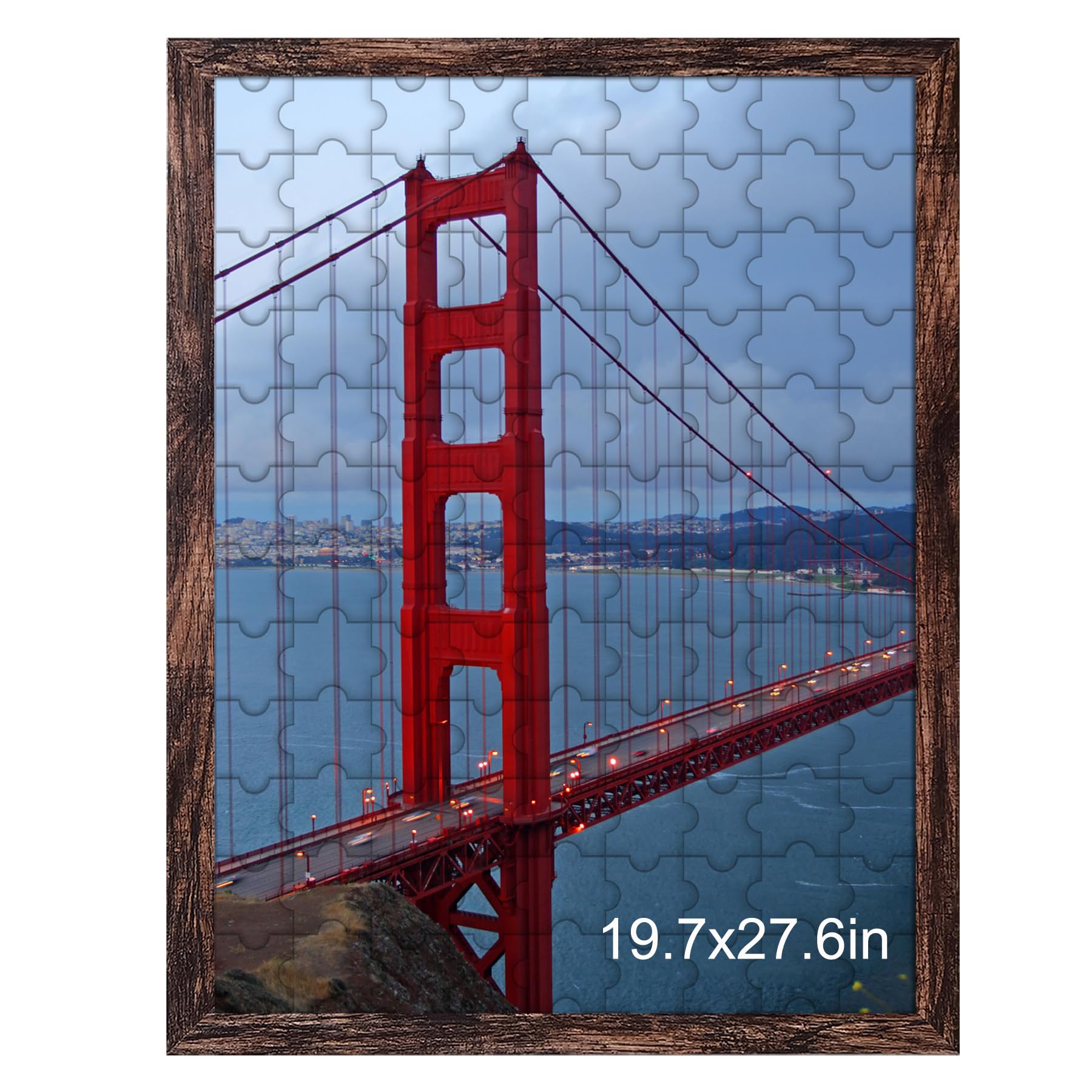 Photo 1 of ***MISSINGGLASS TOP***
BESCRCL 19.7x27.6 Picture Frame Brown, Poster Frames Wall Hanging, Display Pictures 19.7 x 27.6 without Mat, 1 Pack