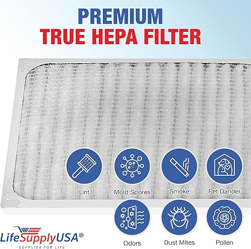 Miniatura 4 de LifeSupplyUSA Filtro HEPA de repuesto para purificador de aire Hunter 30930 HEPATech System modelos 30020, 30393, 30200, 30201, 30205, 30250, 30253,