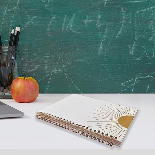 Miniatura 3 de VNWEK Cuaderno abstracto bohemio en espiral de 5.5 x 8.3 pulgadas, diseño bohemio de mediados de siglo, con tapa dura, para notas de trabajo,