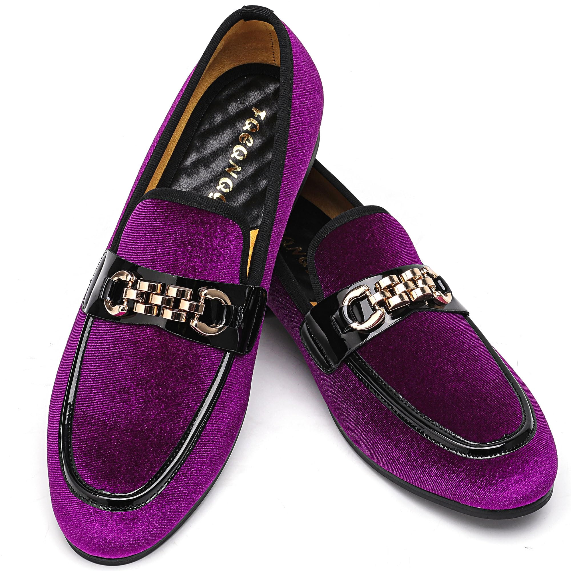 FQEQNQG Men's Fashion Formal Velvet Loafers and Wedding Dress Shoes for Men, Penny Slip-On Smoking Luxury Men Casual Shoes