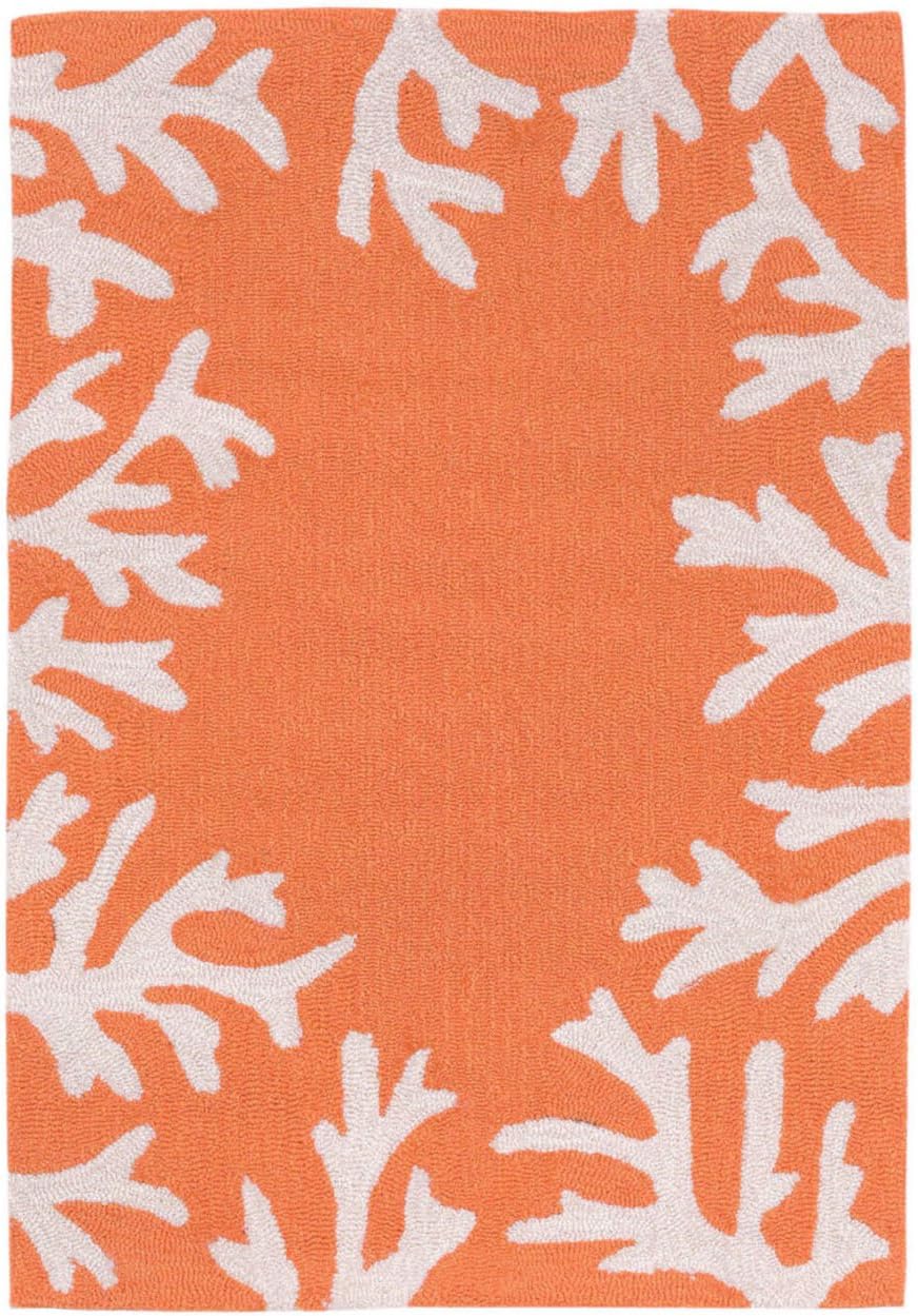 Cape Coral Border Rug Coral Indoor Outdoor Rug 20" x