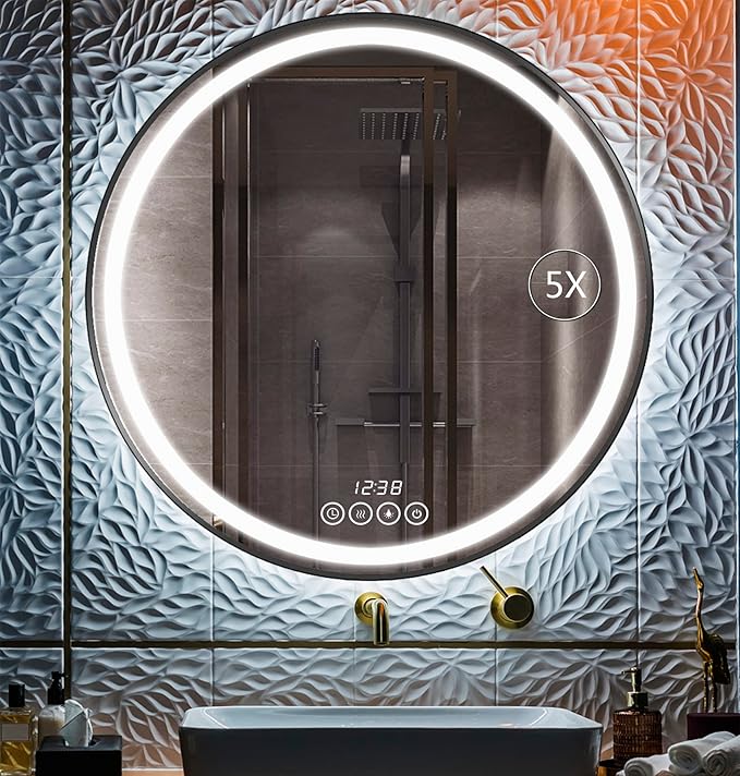 Msrorriw Large Bathroom Mirror with Lights for Wall 32 Inch