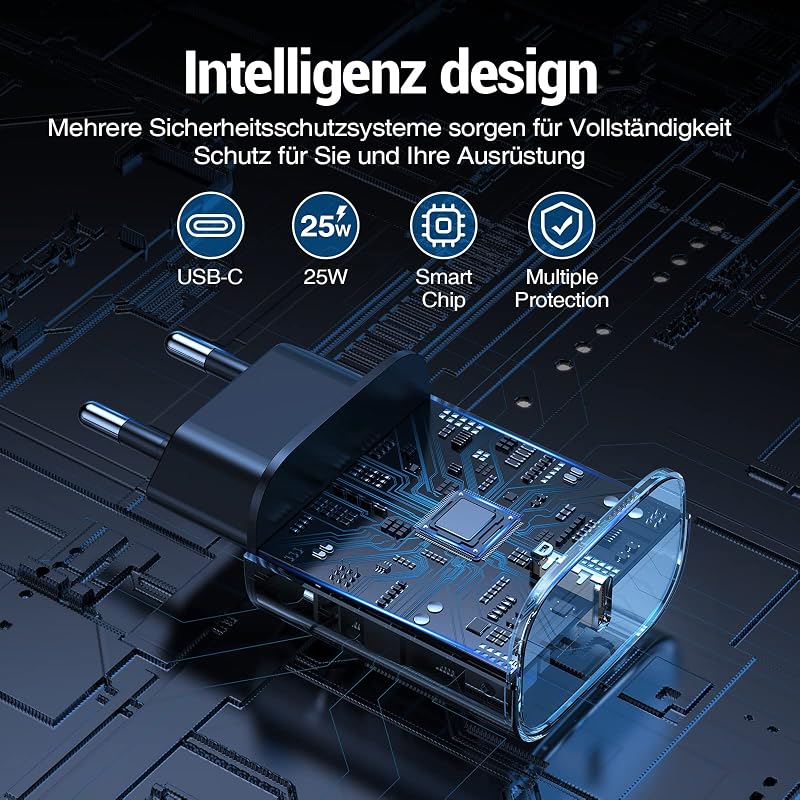 ZXCJ 25W USB-C gyors töltő iPhone Samsung iPad kábellel