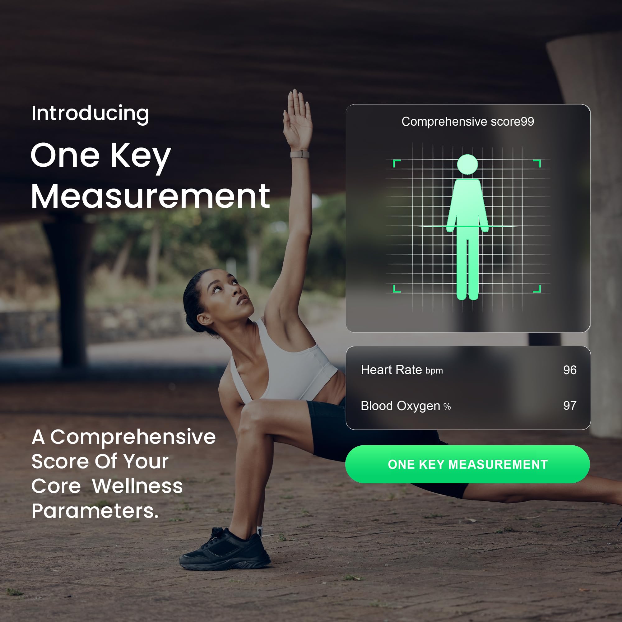 Pebble Newly Launched Qore Fitness Band with 45 Days Battery Life | 100+ Sports Modes | Advanced Health Tracking | HR & SpO2| Stress| Sleep | OneKey Measurement | Smart Notifications - Black 2