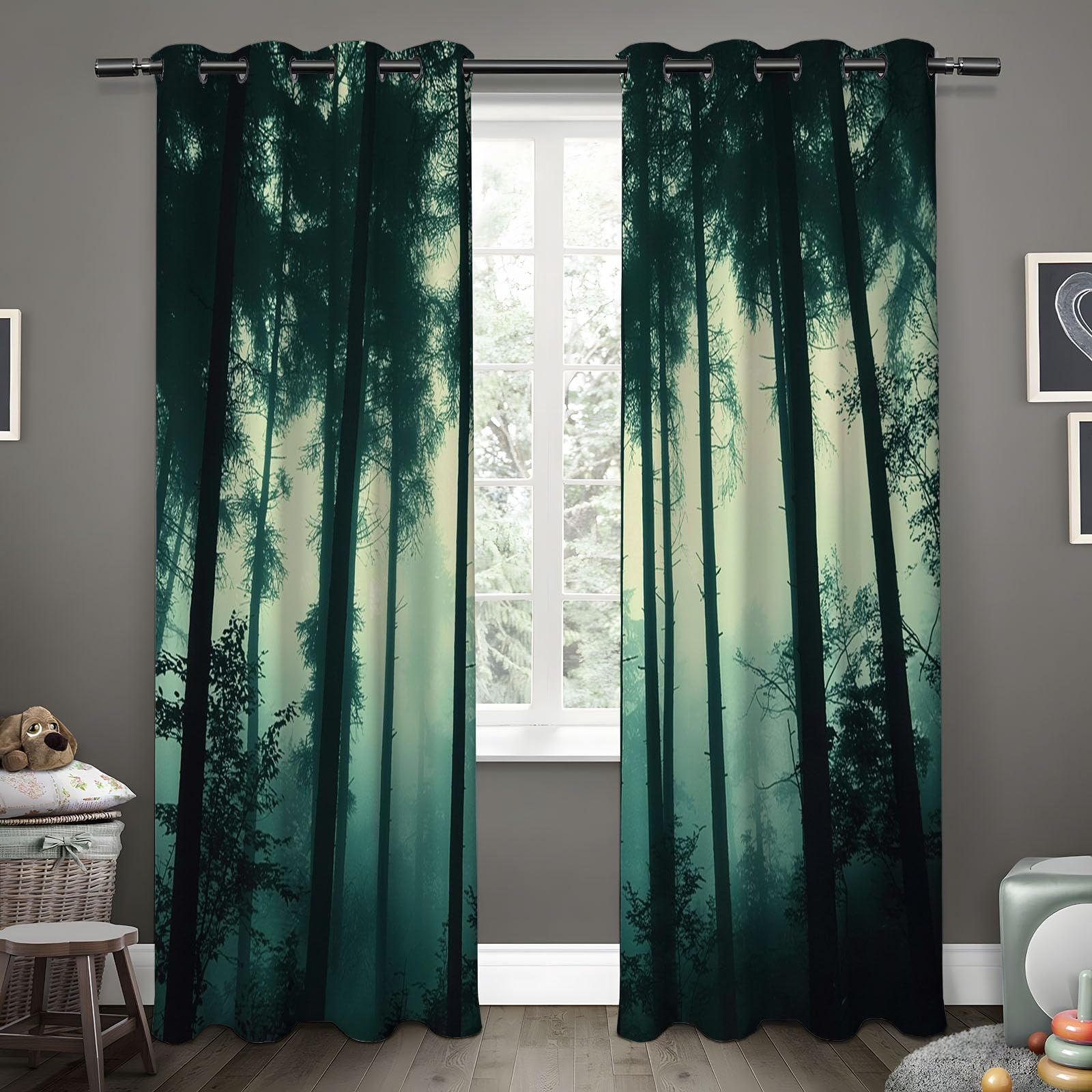 Rideaux salon style forêt mystérieuse pour créer un cocon de douceur