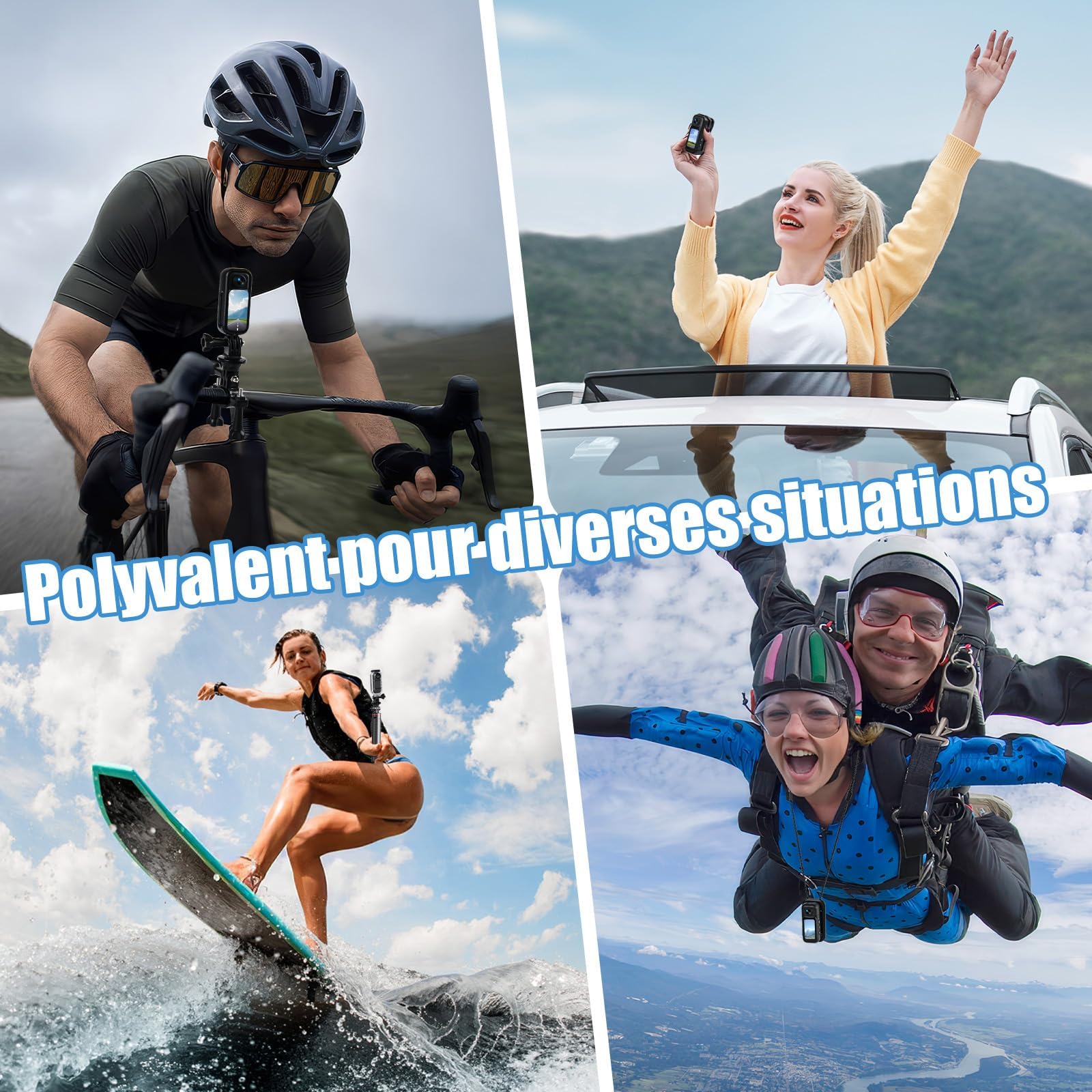 Action Cam Mit Touchscreen, 8-Stunden-Akku, Mini POV Bodycam, Wasserdicht 30M, 120° Weitwinkel, WLAN + 64 GB Karte & 10+ Zubehör für Radfahren, Reisen, Haustiere und Sport