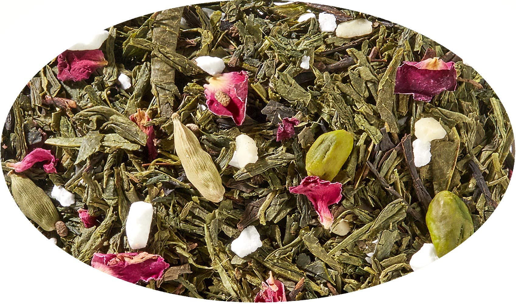 Mezcla de té verde con té negro Magic Spice (Nata - Cardamomo - Pistacho) aromatizado - 1kg