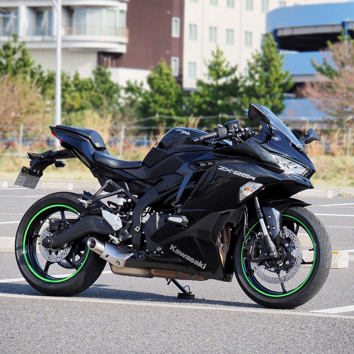 Amazon.co.jp: ワールドウォーク Ninja ZX-25R リムステッカー 緑 rim
