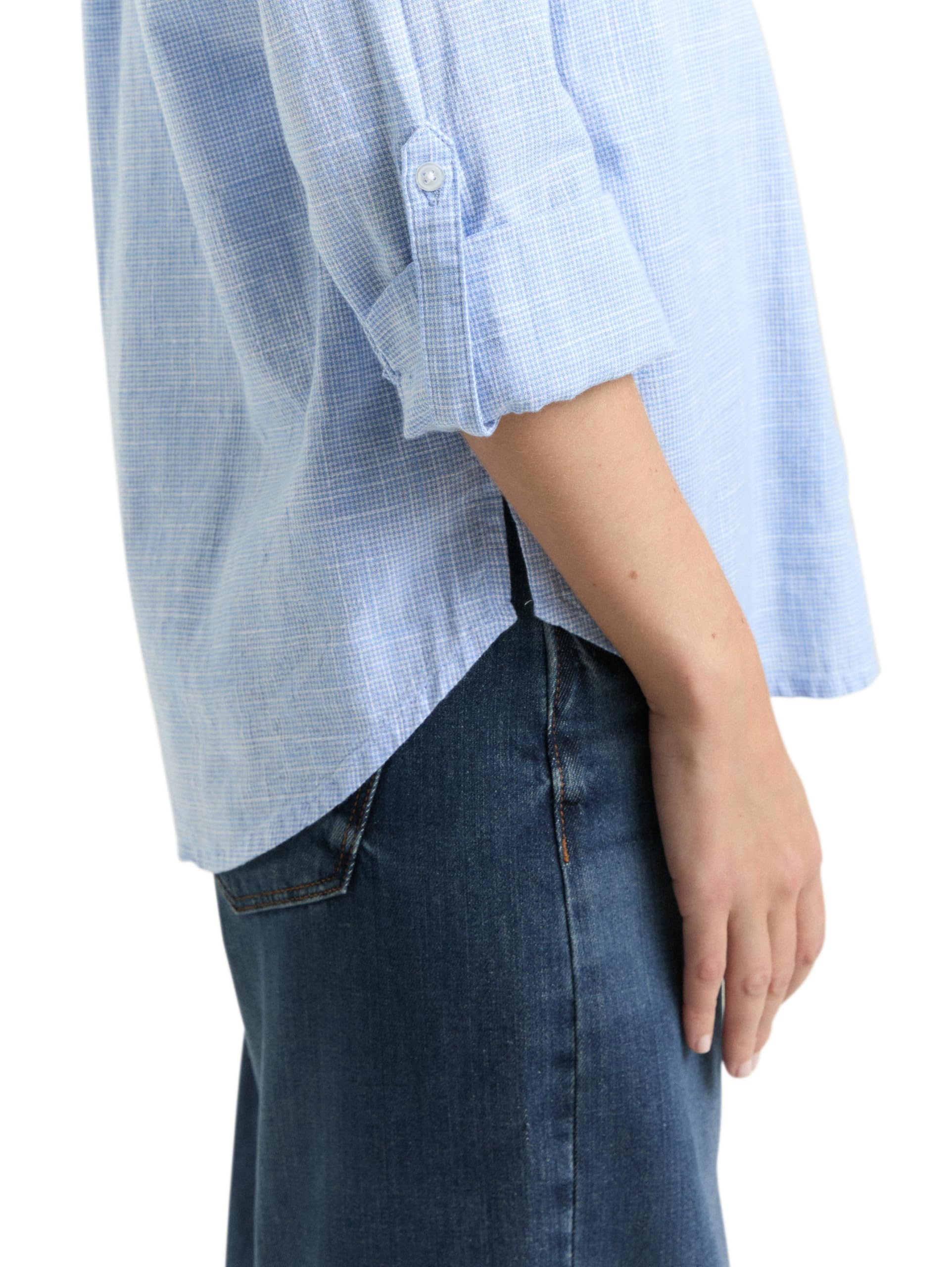 Tom Tailor Damen Bluse mit Brusttaschen aus Baumwolle