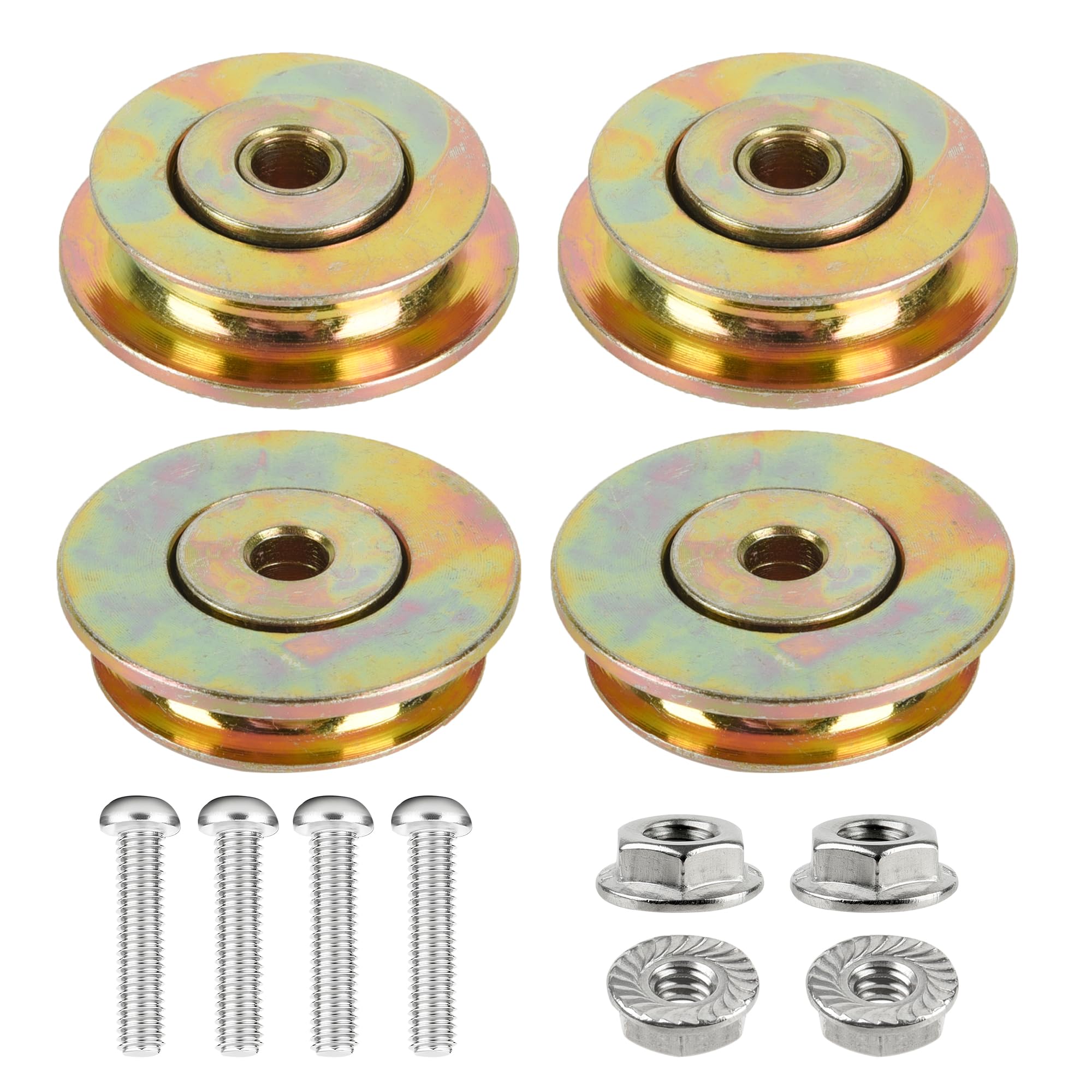 4 PCS Cut-Off Flange Track Bearing Kit for Tapco Pro & Max Siding Brake, 12334 Rollers, 12364 Screws, 10094 Lock Nuts, Alloy Steel Durable Repair