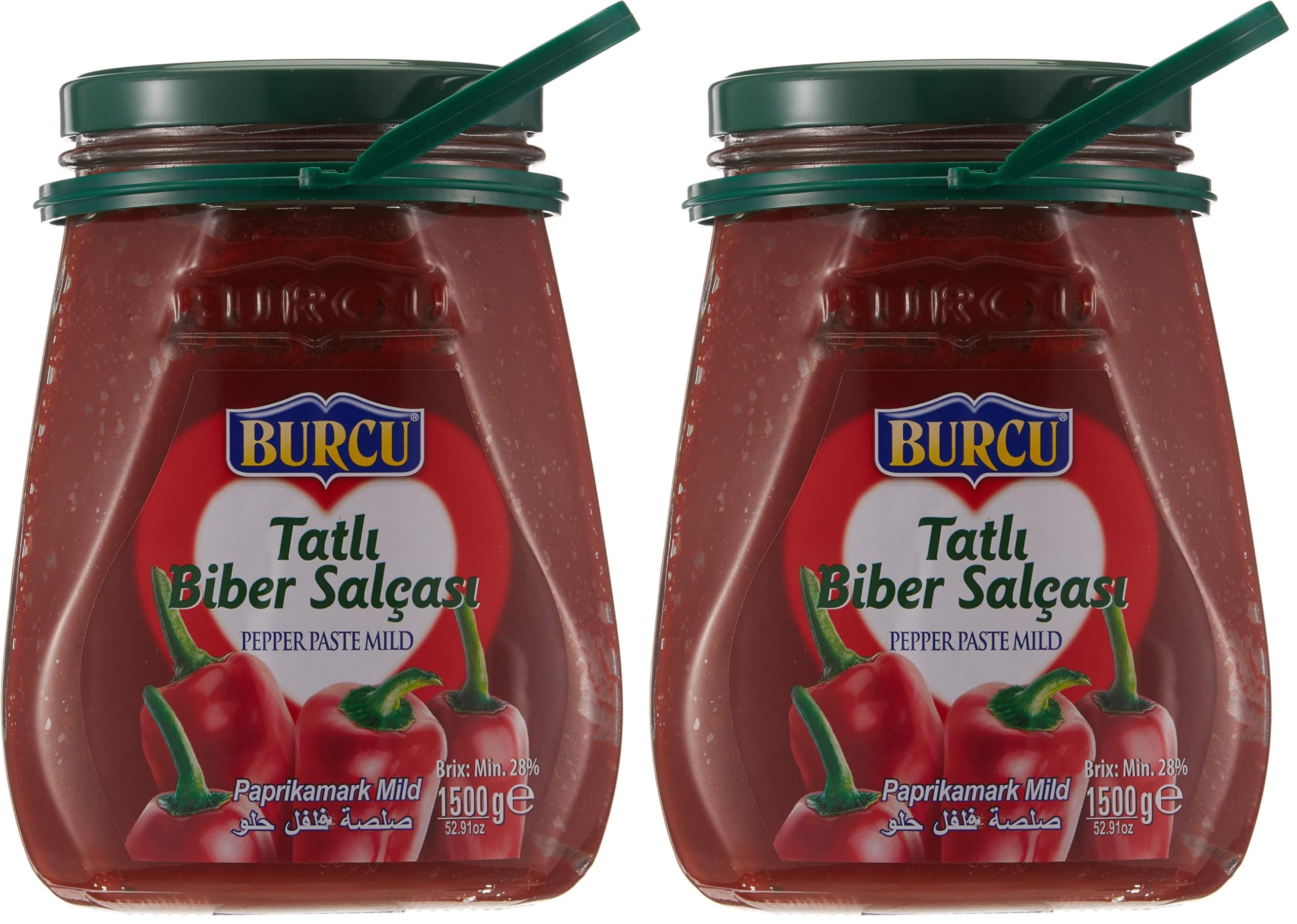 Burcu Gıda 1500 Gr Ev Tıpı Tatlı Bıber Salcası (2 paketi)