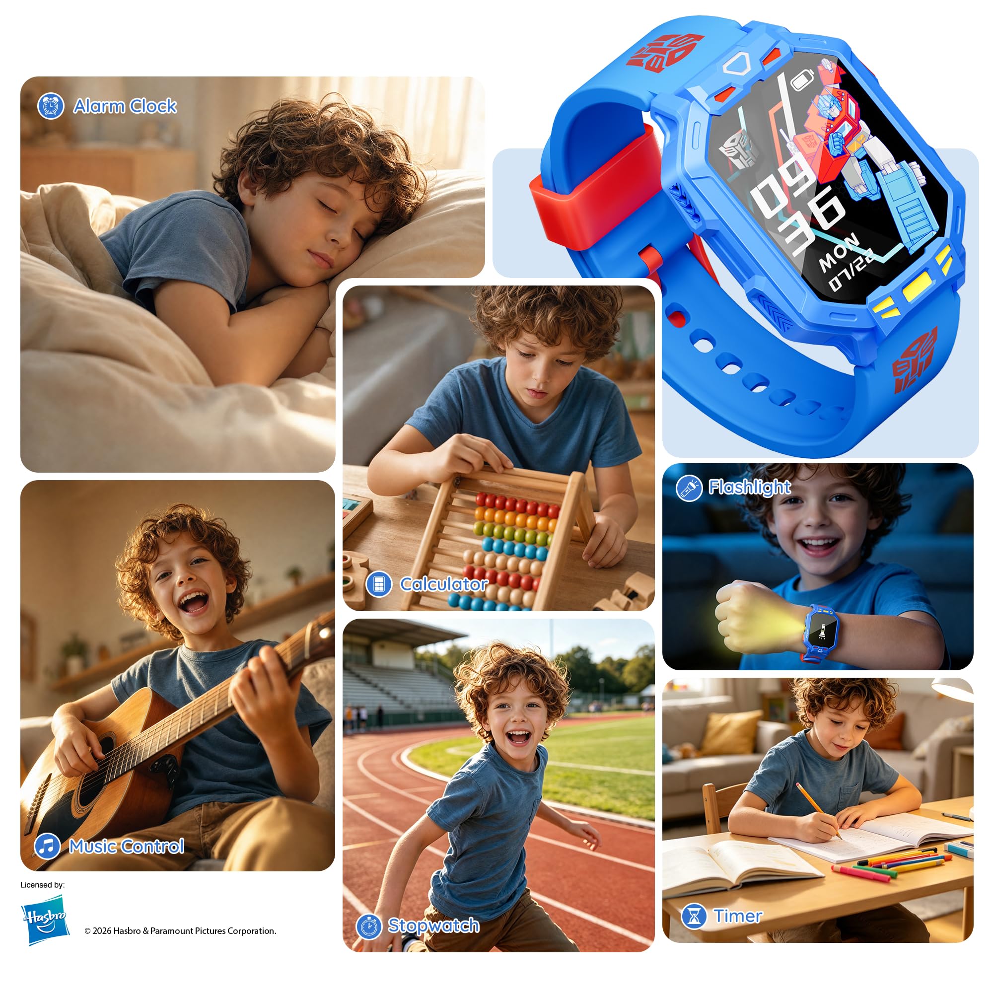 Transformers Kids Smart Watch for Ages 4-12, Music, Games & Learning Cards view 7
