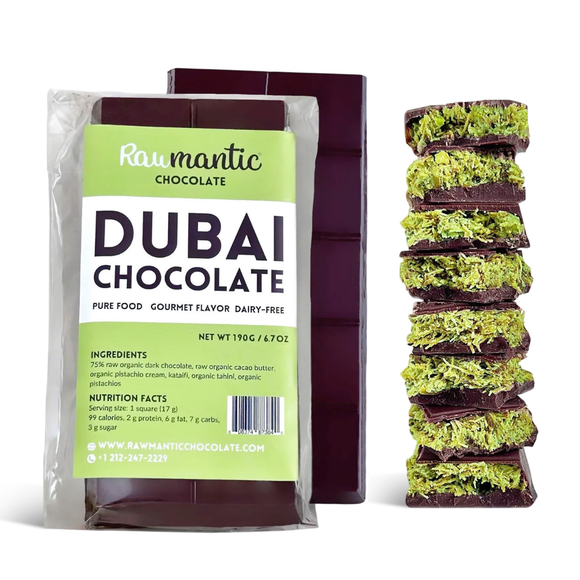 Rawmantic Dubai Chocolate Knafeh Pistachio (6.7oz/190g) – Plant