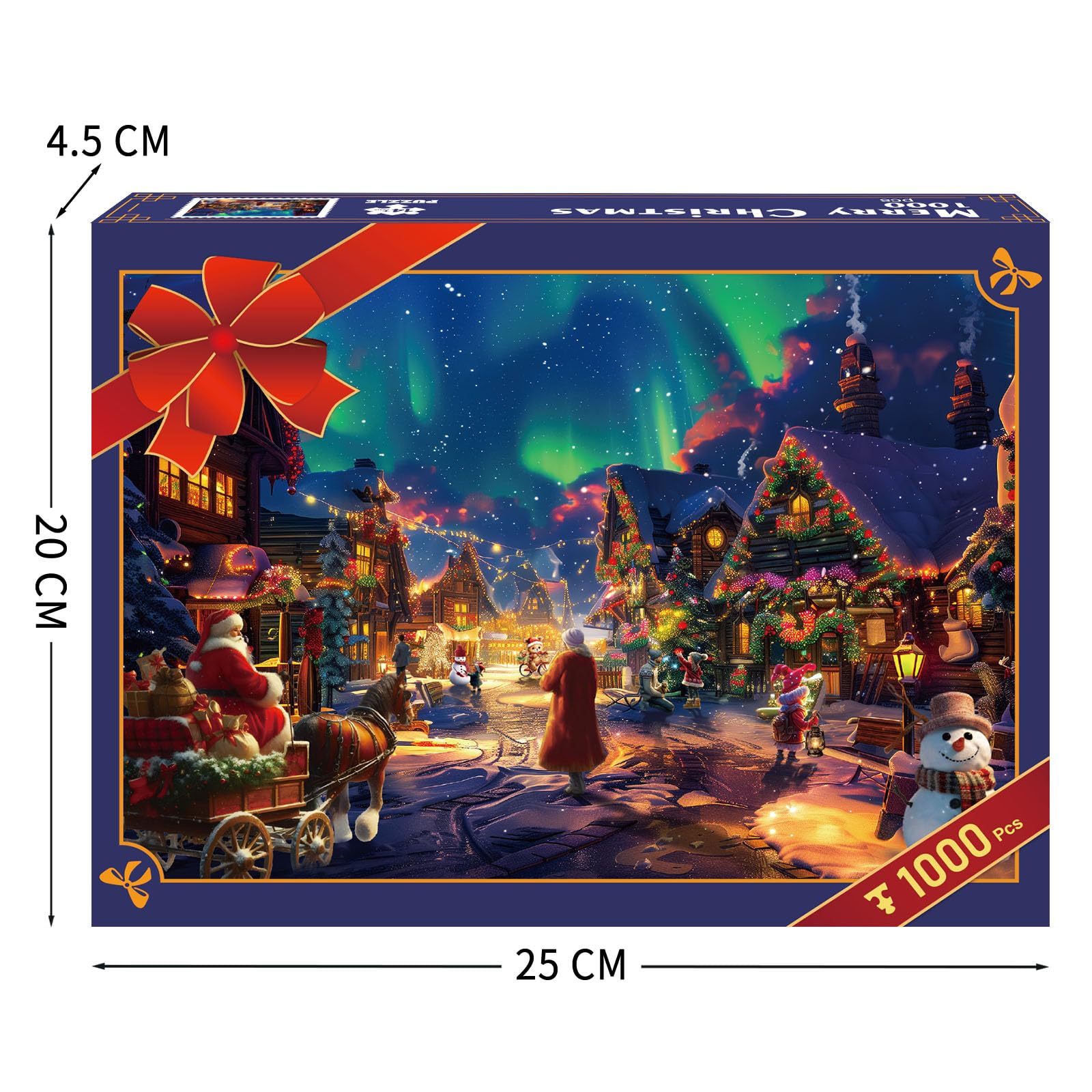 Puzzles 1000 Pieces for Adults jigsaw puzzles for adults 1000 Piece Puzzle Challenging Game for The Whole for Women Gifts for Men Theme:Winter Christmas Wishes - Image 3