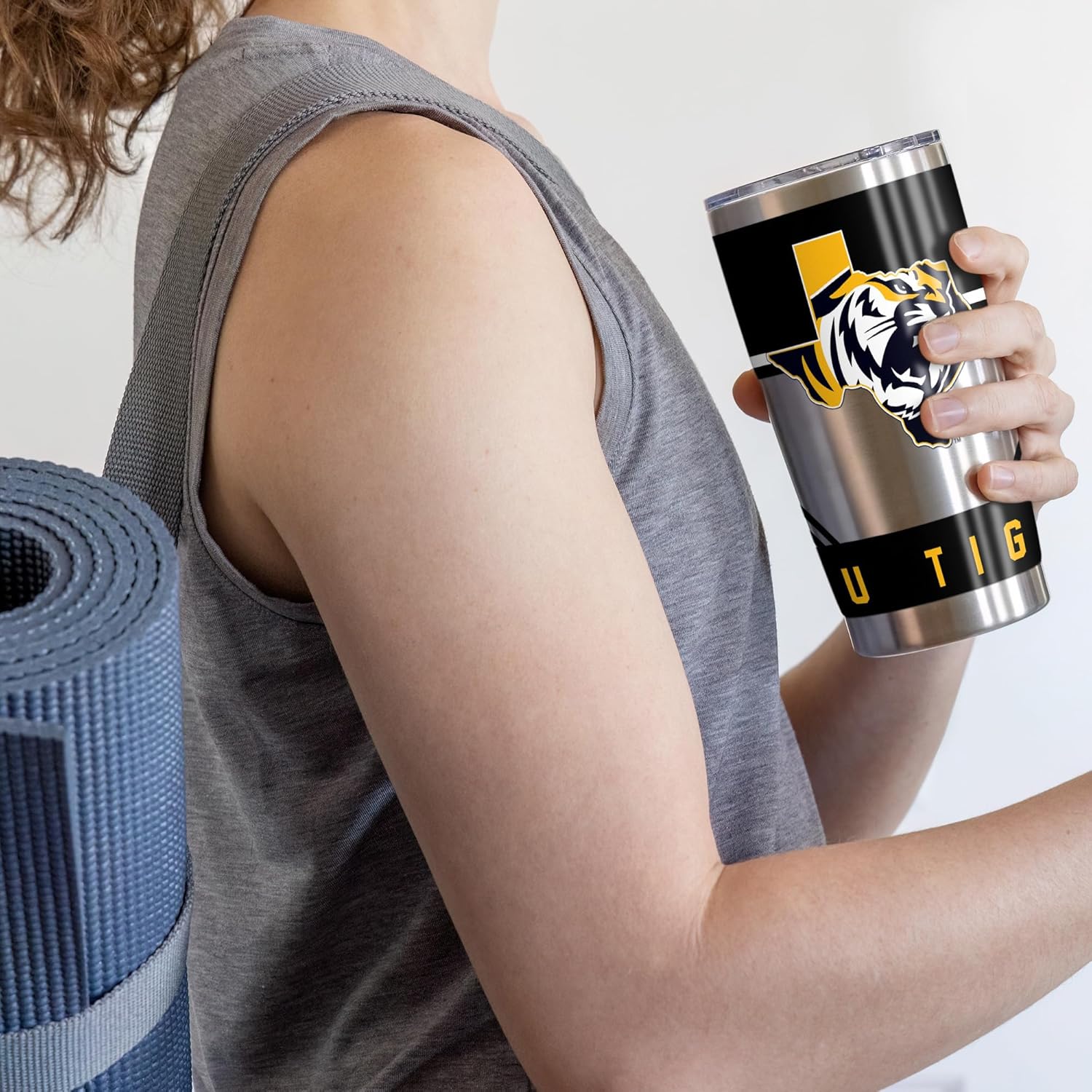 Rico Industries NCAA East Texas Baptist Tigers Standard 20oz Stainless Steel Tumbler with Lid - Great For Coffee, Tea, Water or Cocktails - Image 4