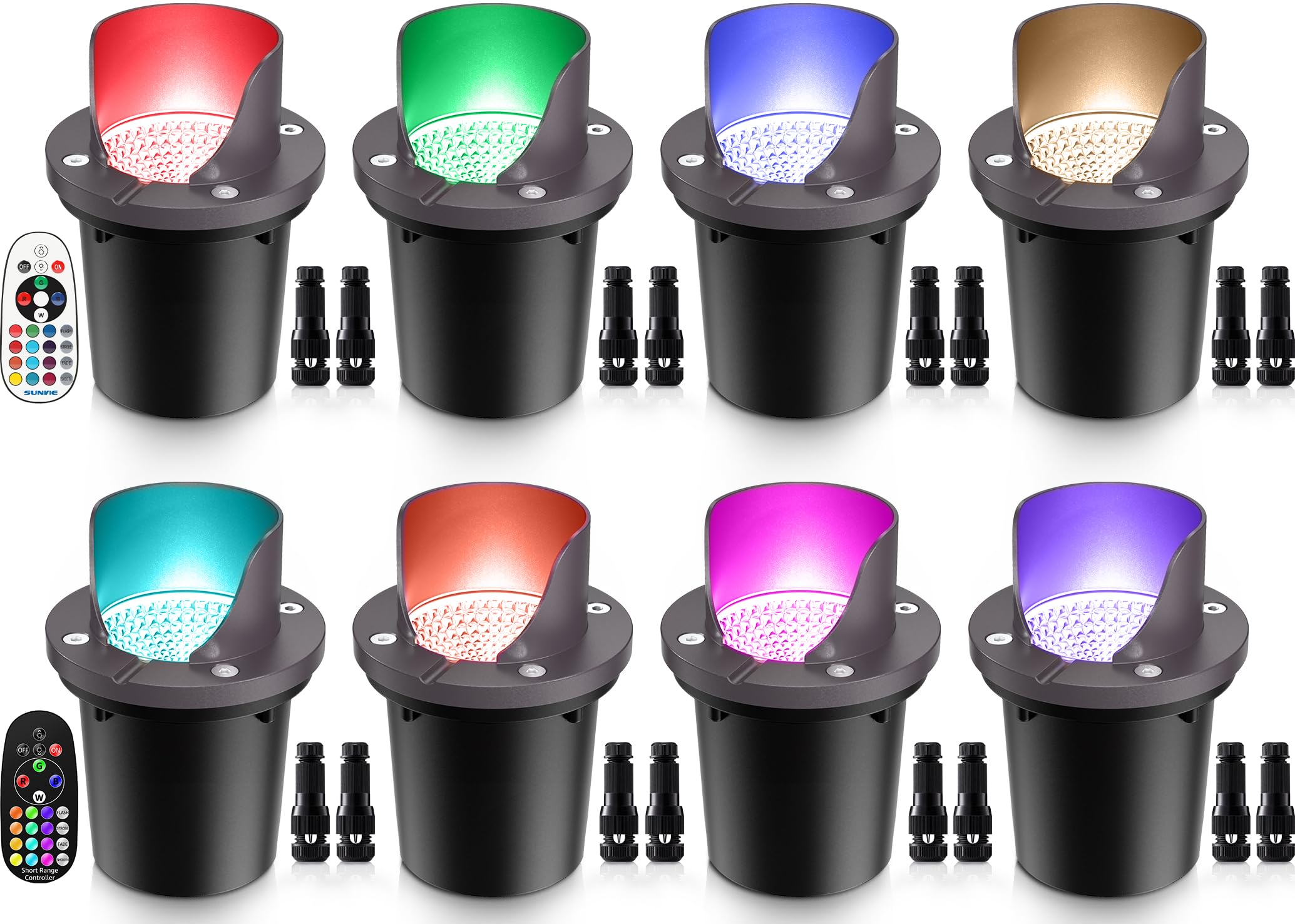 SUNVIE RGBW Low Voltage Landscape Lighting Color Changing 12W