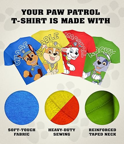 Miniatura 6 de Camiseta gráfica de Patrulla Canina (conjuntos) Marshall Chase Rubble Rocky Skye Everest Zuma para ropa de niños de cumpleaños a niños