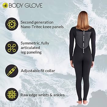 Amazon.com: Body Glove EOS 3/2mm Women's Wetsuit, Back-Zip Long