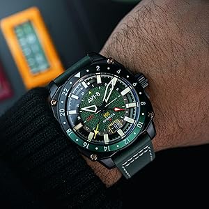 Amazon.com: AVI-8 Men's 44mm Hawker Hunter Atlas GMT Automatic