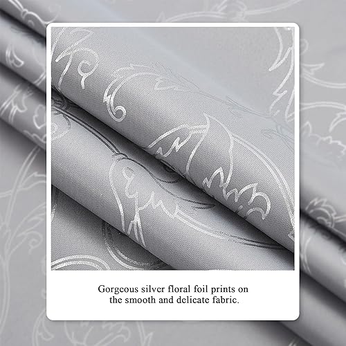 Miniatura 8 de Cortinas opacas de camuflaje gris y blanco de 84 pulgadas, pestaña trasera y bolsillo para barra, moderno camuflaje militar, aislamiento térmico,