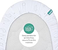 Vista 6 de Sábanas de moisés para Maxi COSI Iora, Munchkin Brica Fold N' Go, 4moms MamaRoo, Delta Children Bassinet, 3 piezas, 18 x 33 pulgadas, ultra suaves