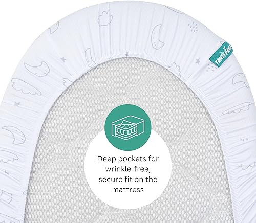 Miniatura 7 de Sábanas de moisés para UPPAbaby moisés V3, modos Graco, DreamMore, SmartSense calmante, cuna Thule, paquete de 3, 16 x 30, ultra suaves,