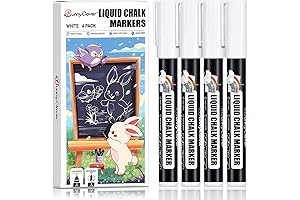 White Chalk Markers for Versatile Wet-Erase Precision