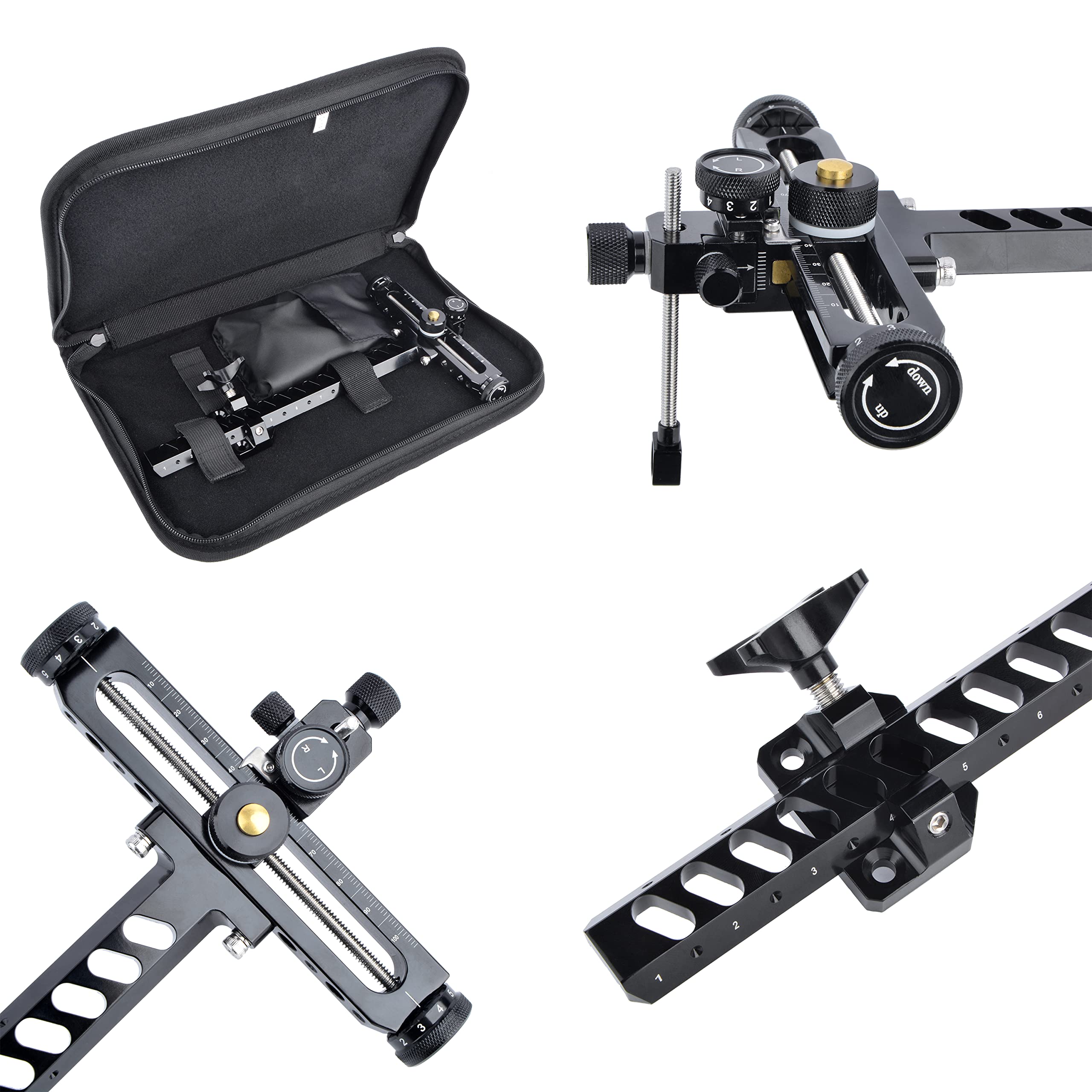 Recurve-Bogenvisier,Bogenschießen-Visier,Aluminiumhalterung,Recurvebow Sight,Recurve-Visier RH&LH