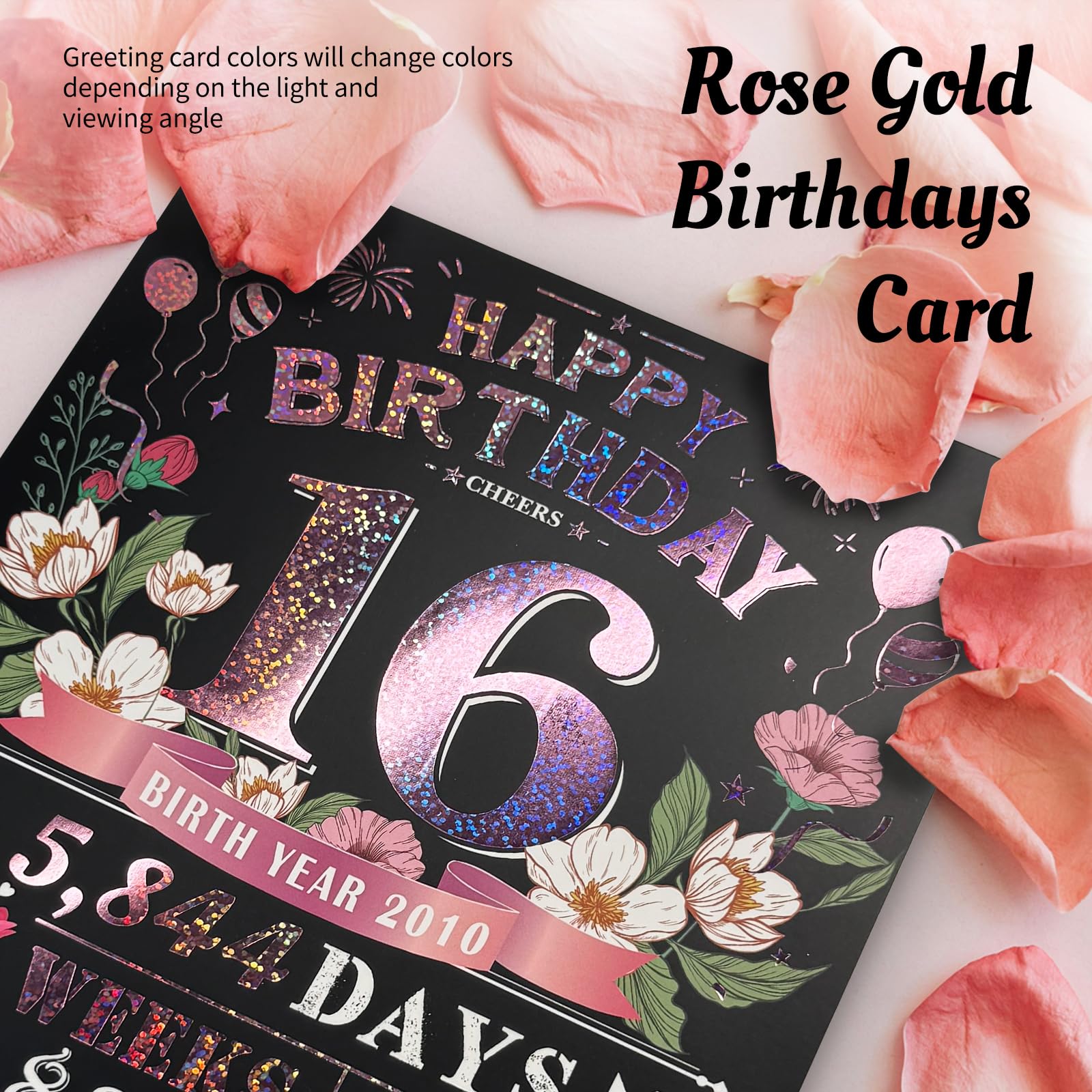 Clever Cube Girls 16th Birthday Sweet Sixteen! Birthday Pop Up Greeting Card | UK - View #2