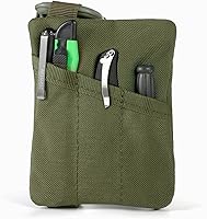 Vista 2 de Paquete de 2 bolsas tácticas compactas EDC y 2 unidades con cordón militar Molle para botellas de agua