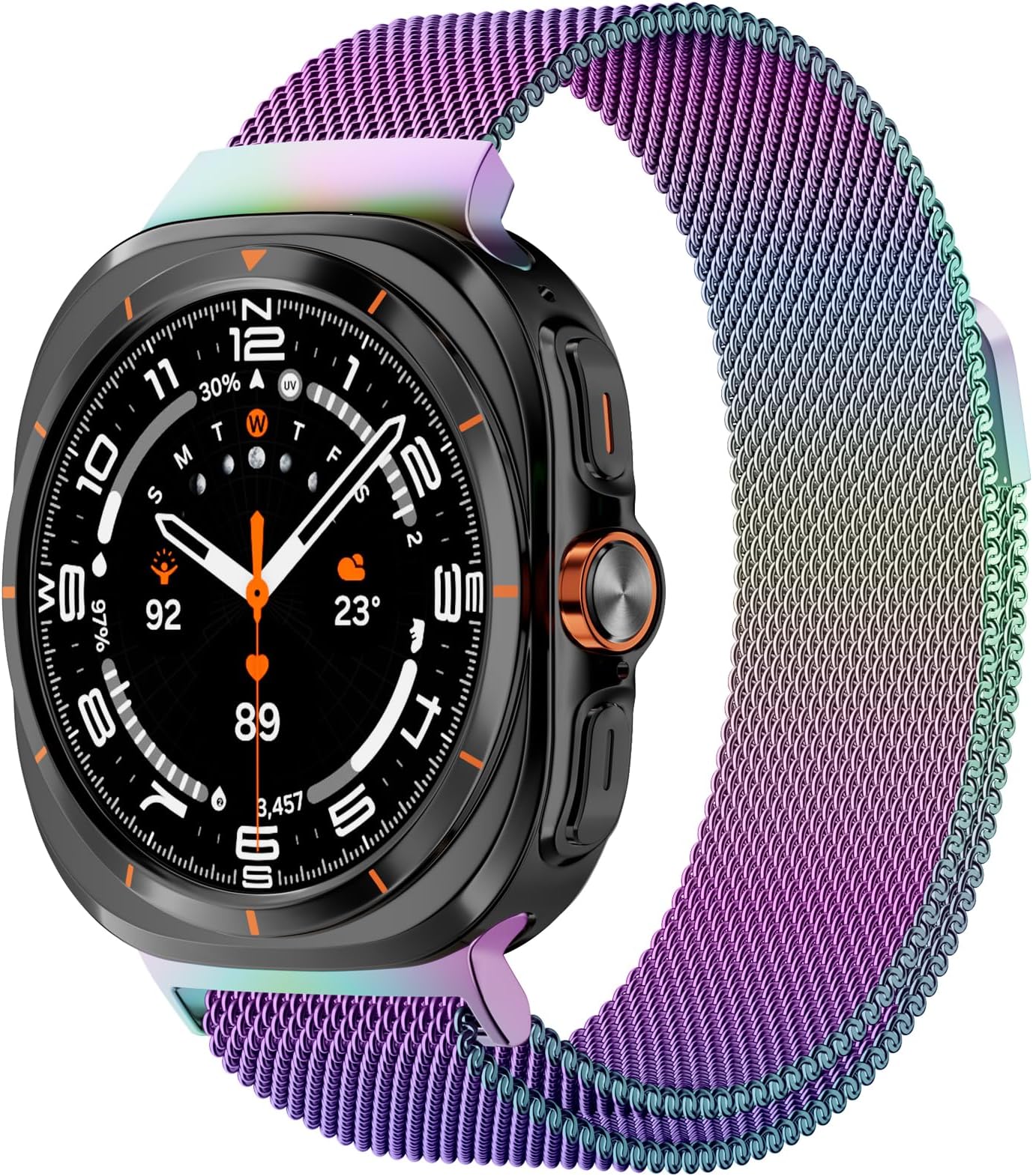 JKD Metal Band Compatible with Samsung Galaxy Watch Ultra Bands 47mm (2025/2024), Stainless Steel Mesh Loop Magnetic Clasp Wristbands Replacement Accessory Women Men for Samsung Watch Ultra Band