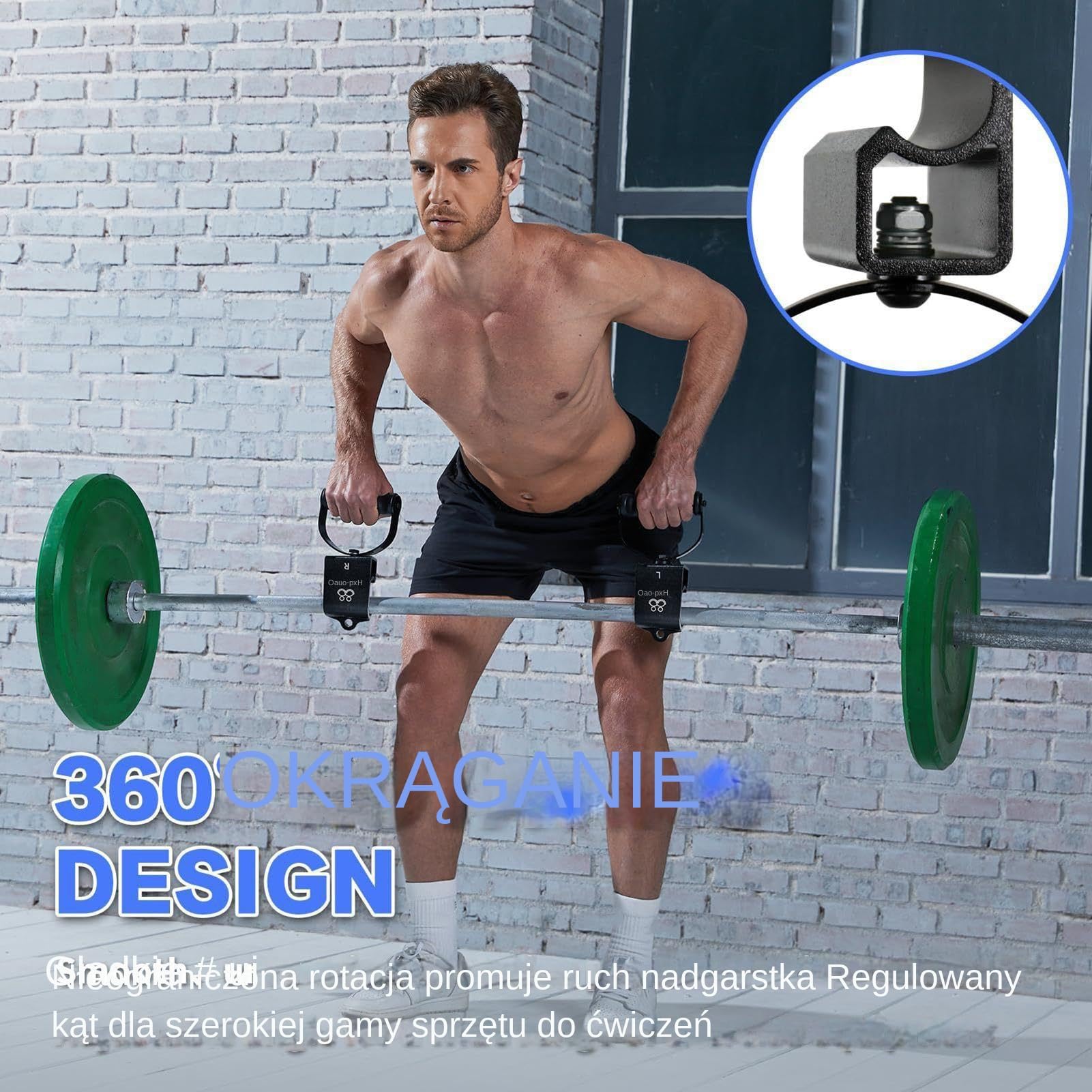 Uchwyty Do Podciągania 360 Stopni Obrotowe Akcesoria | Uchwyty Chwytowe Do Domowego Fitness Dla Sportowców Kobiet Mężczyzn Dorosłych Nastolatków Drążek Do Podciągania Bloczek