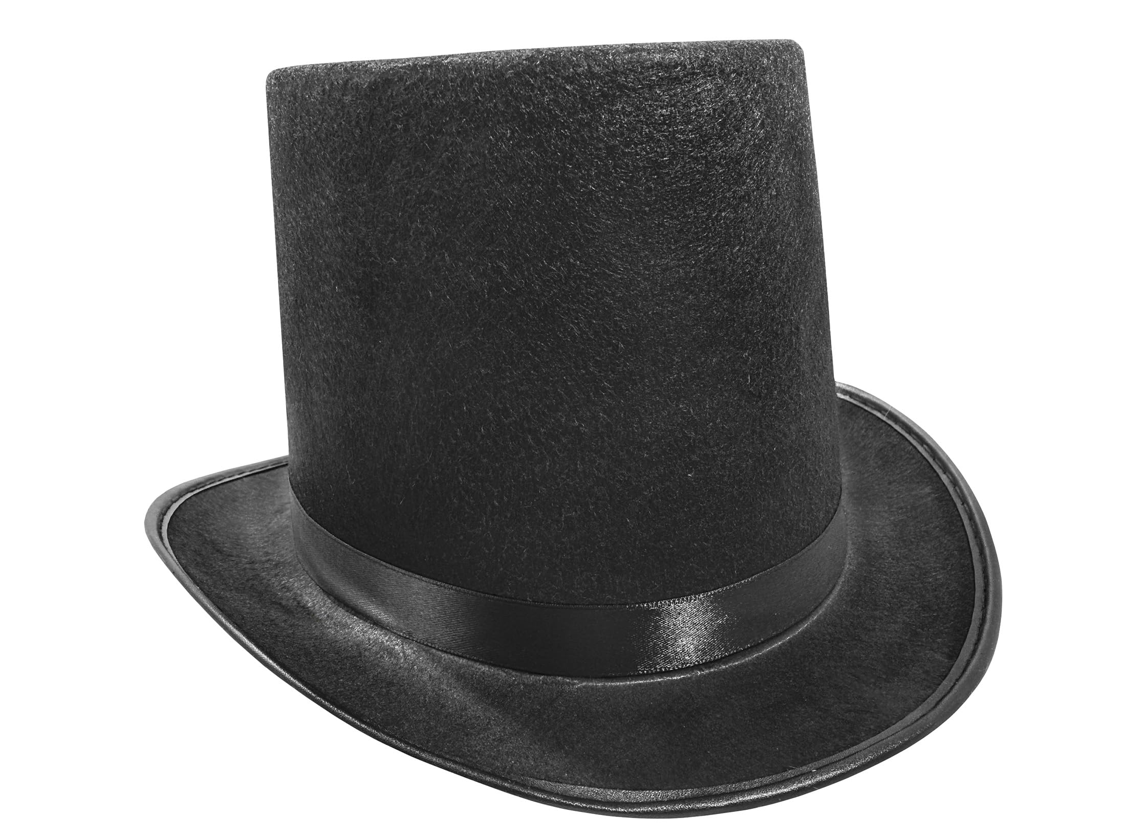 Nicky Bigs Novelties Adult Tall Felt Top Hat - Formal Showman Party Hats- Novelty Halloween Costume Accessory, One Size