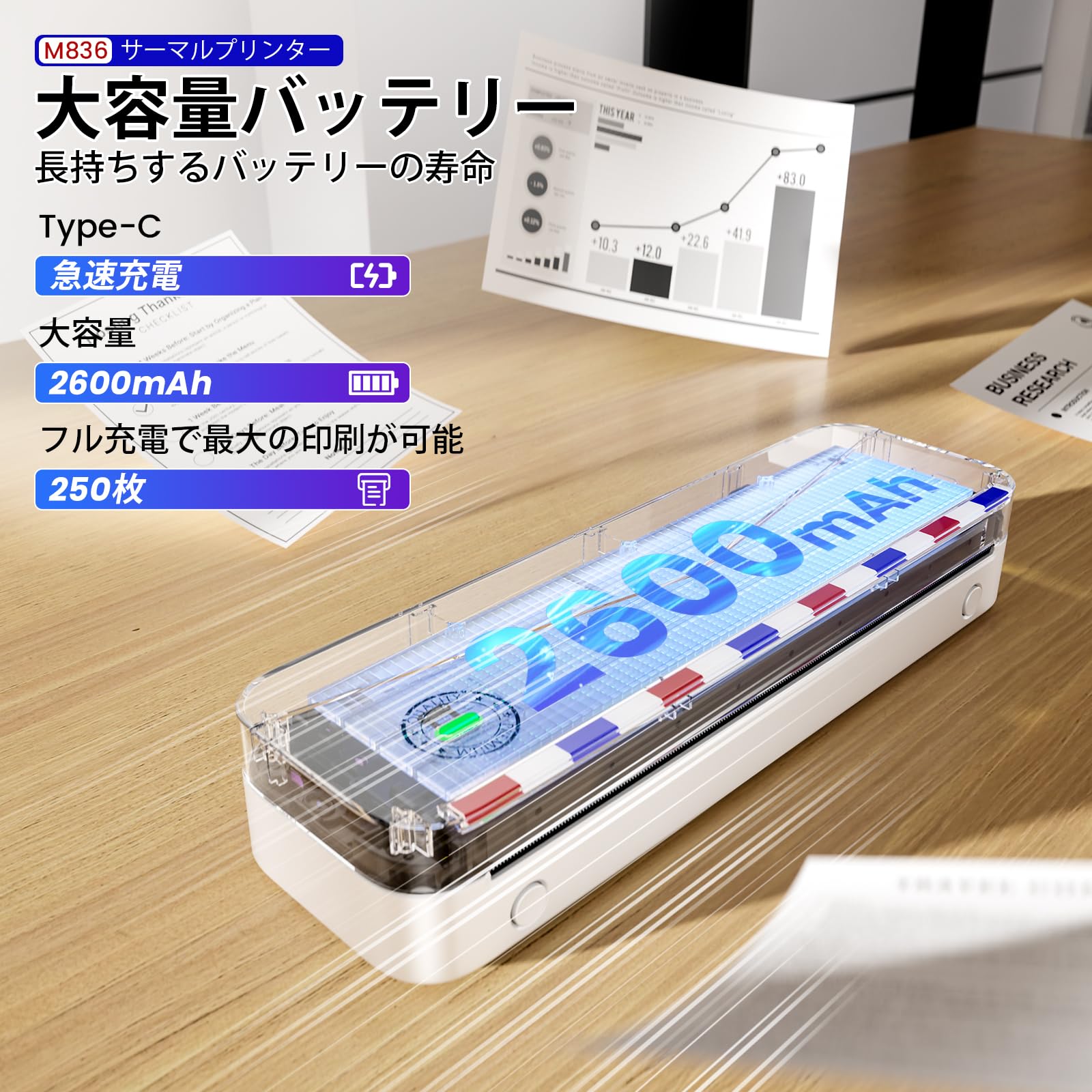Amazon.co.jp: 【2026年新型】Phomemo サーマルプリンター A4幅 M836