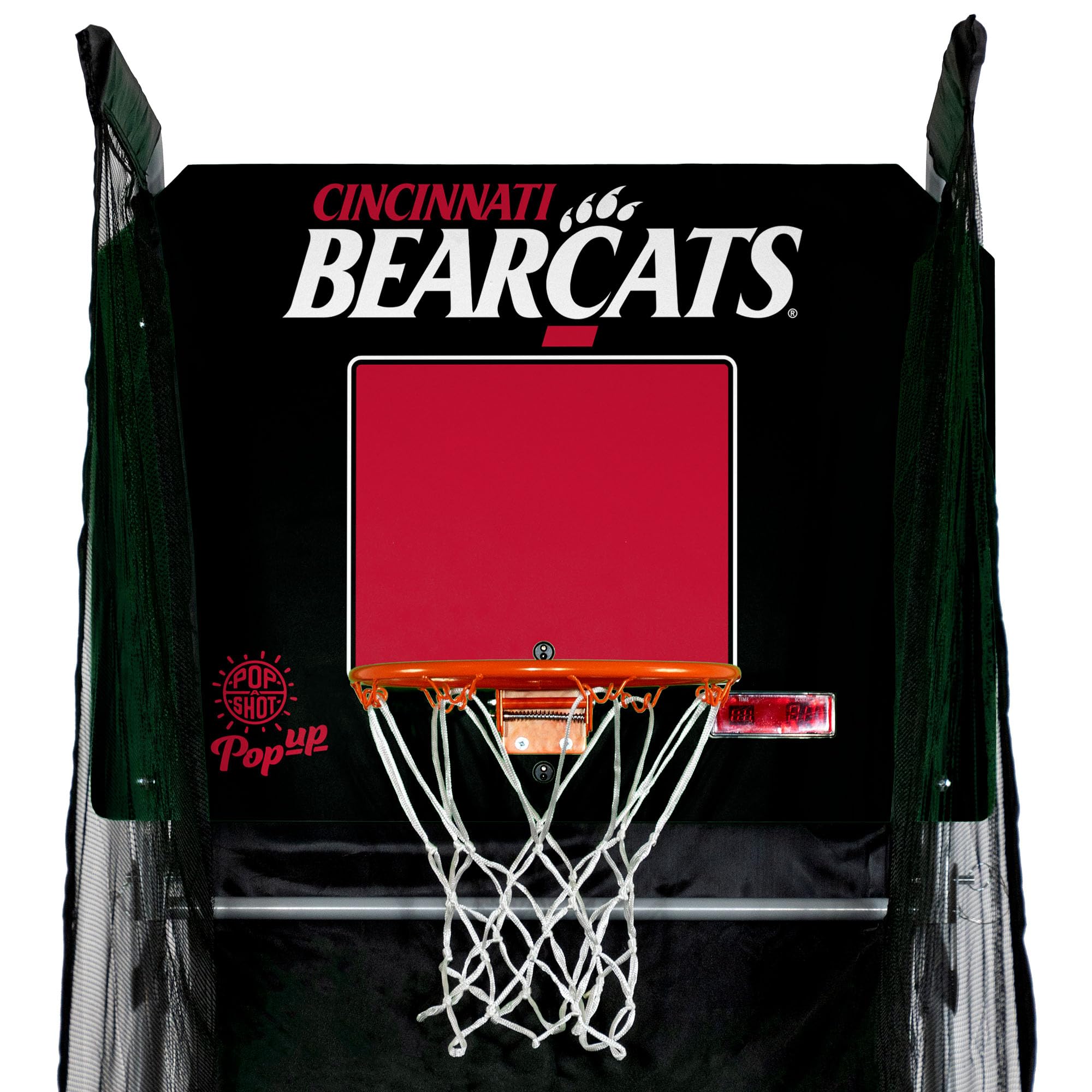 Pop-A-Shot - Pop-Up with Cincinnati Bearcats NCAA Graphics| Arcade Basketball Game On The Go | Infrared Sensor Scoring | 3 Balls | Foldable & Portable Hoop
