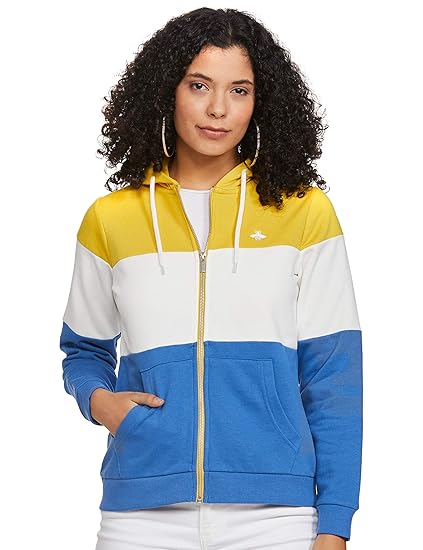 by Red Tape Women's Cotton Blend Hooded Neck Sweatshirt(MHE0034_Blue_XS_Blue_XS)