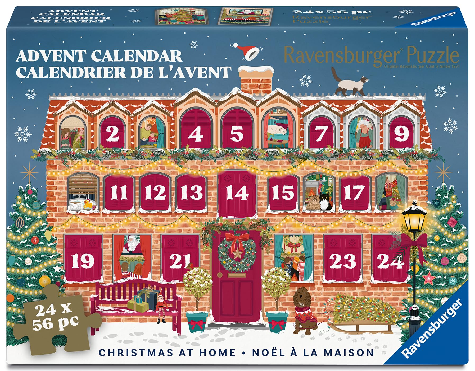 Ravensburger - Calendario Avvento Puzzle 2026, 24x56 Pezzi, Calendario Dell'avvento Bambini e Adulti, Puzzles Ravensburger, 13,20 x 19,80 cm, Regali Natale