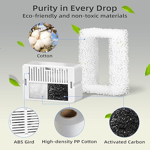 Miniatura 4 de Paquete de 16 filtros de repuesto para fuente de gato, filtros de fuente triple para cupcakes, 16 filtros de carbono para fuente de mascotas y 4