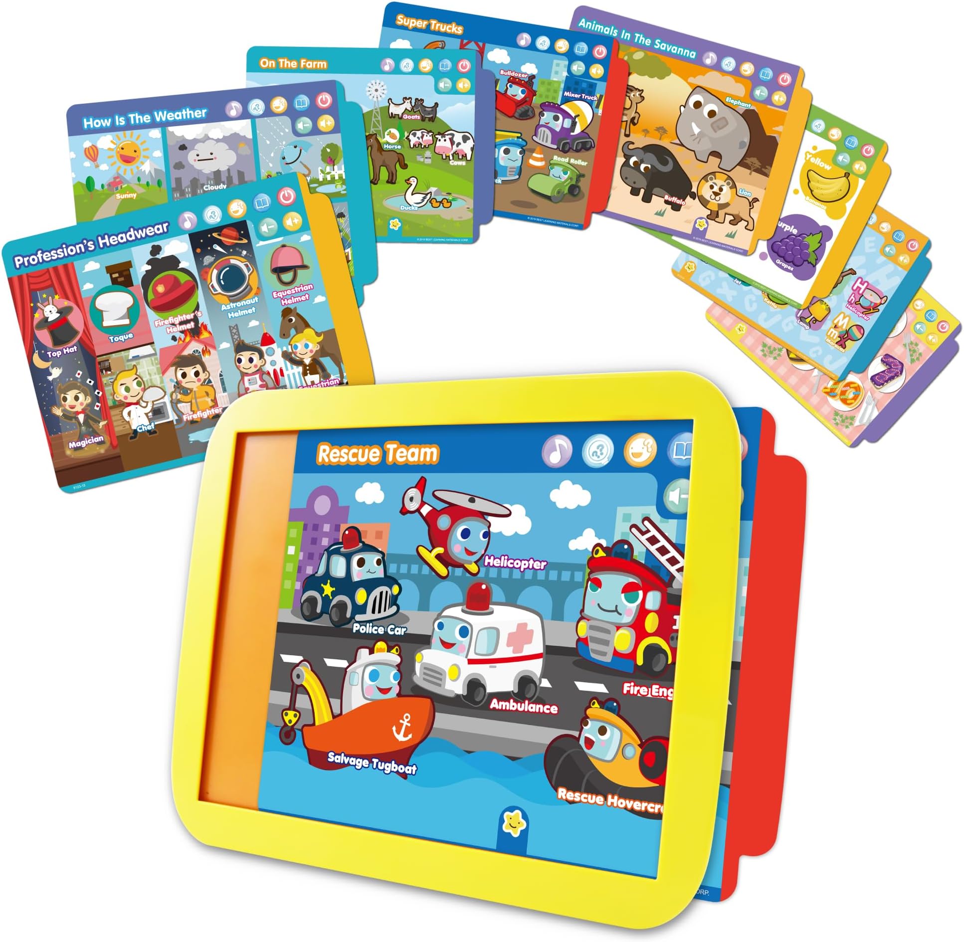 - INNO PAD Educational Learning Tablet for Toddlers Ages 2-5 - 16 Lessons on 8 Activity Cards - Learn Alphabet, Numbers, Colors, Shapes, Birthday Gift