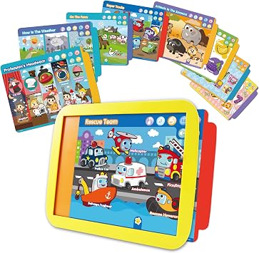 BEST LEARNING INNO PAD Educational Learning Tablet for Toddlers Ages 2-5 - 16 Lessons on 8 Activity Cards - Learn Alphabet, Numbers, Colors, Shapes, Birthday Gift