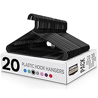 Utopia Home Confezione da 20 grucce in plastica, appendiabiti con ganci