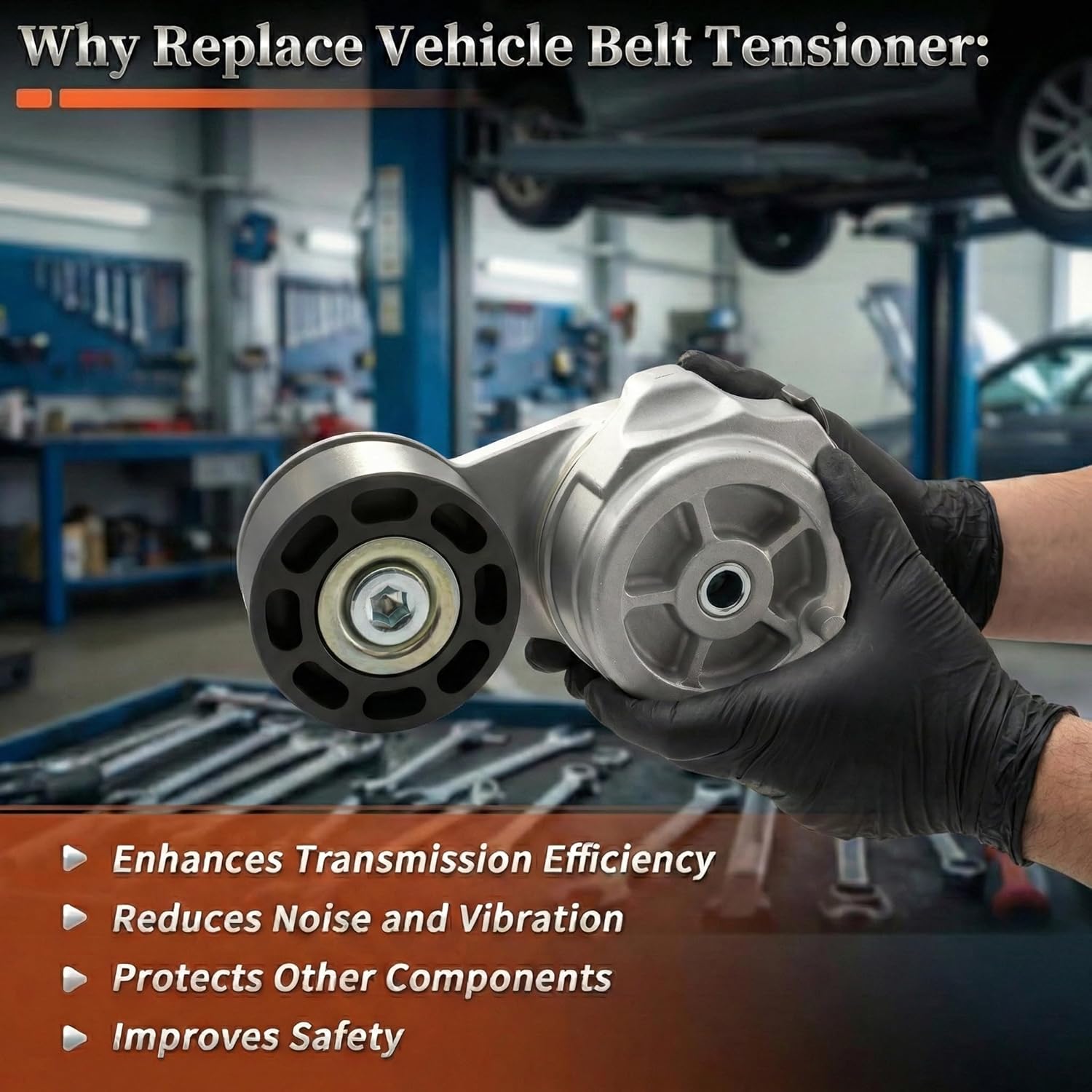 5270678 Belt Tensioner Compatible with Cummins 5.9L 6.7L Engine Replaces 0239233 3973824 4929688 38702 Blue Bird Freightliner IC Corporation International Harvester Peterbilt