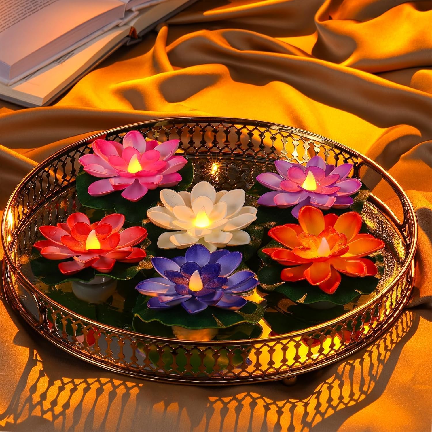LootWagon Fiber Optic Candle Light lamp Floral Color Changing Led Party Decor Festival Diwali Decoration and Gifts Star Shaped Lamp Home Garden Decor Diwali Decoration Pack of 2 (B0DG8D1Q5W) Amazon Price History, Amazon Price Tracker