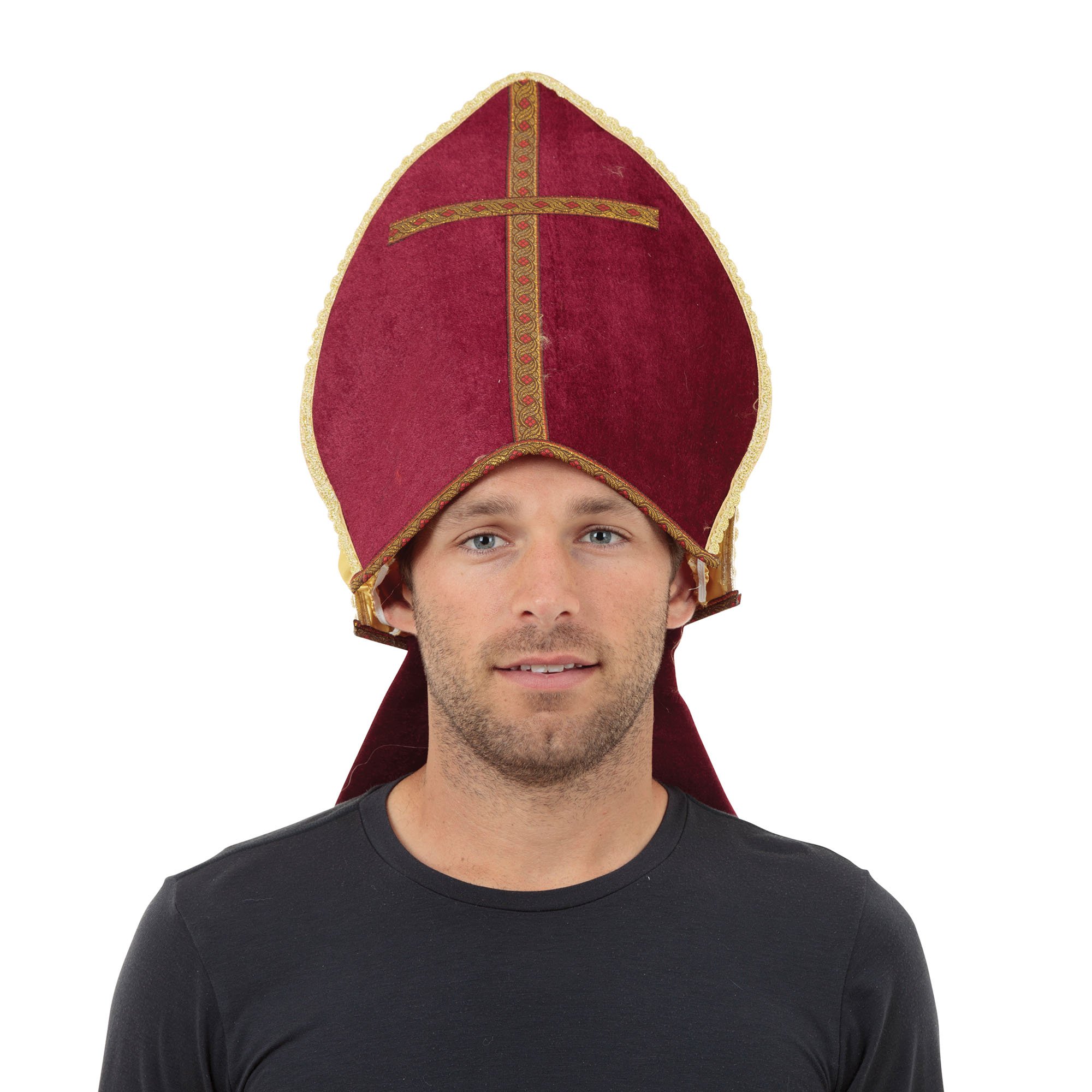 Bristol Novelty BH626 Pontiff Hat, Mens, Red, One Size Halloween