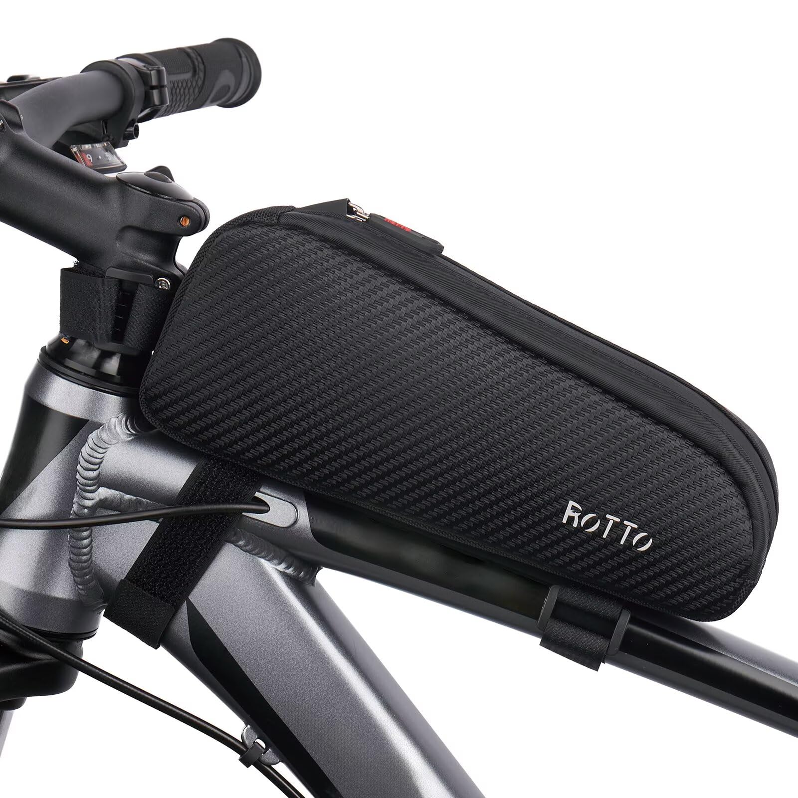 ROTTO Oberrohrtasche Fahrrad 1,5 L für MTB Rennrad Schwarz