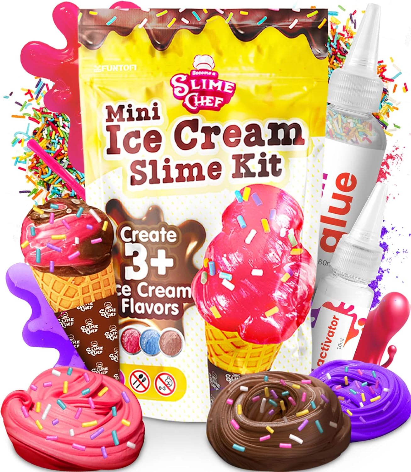 Ice Cream Slime Kit for Girls Ages 812 Ice Cream Party