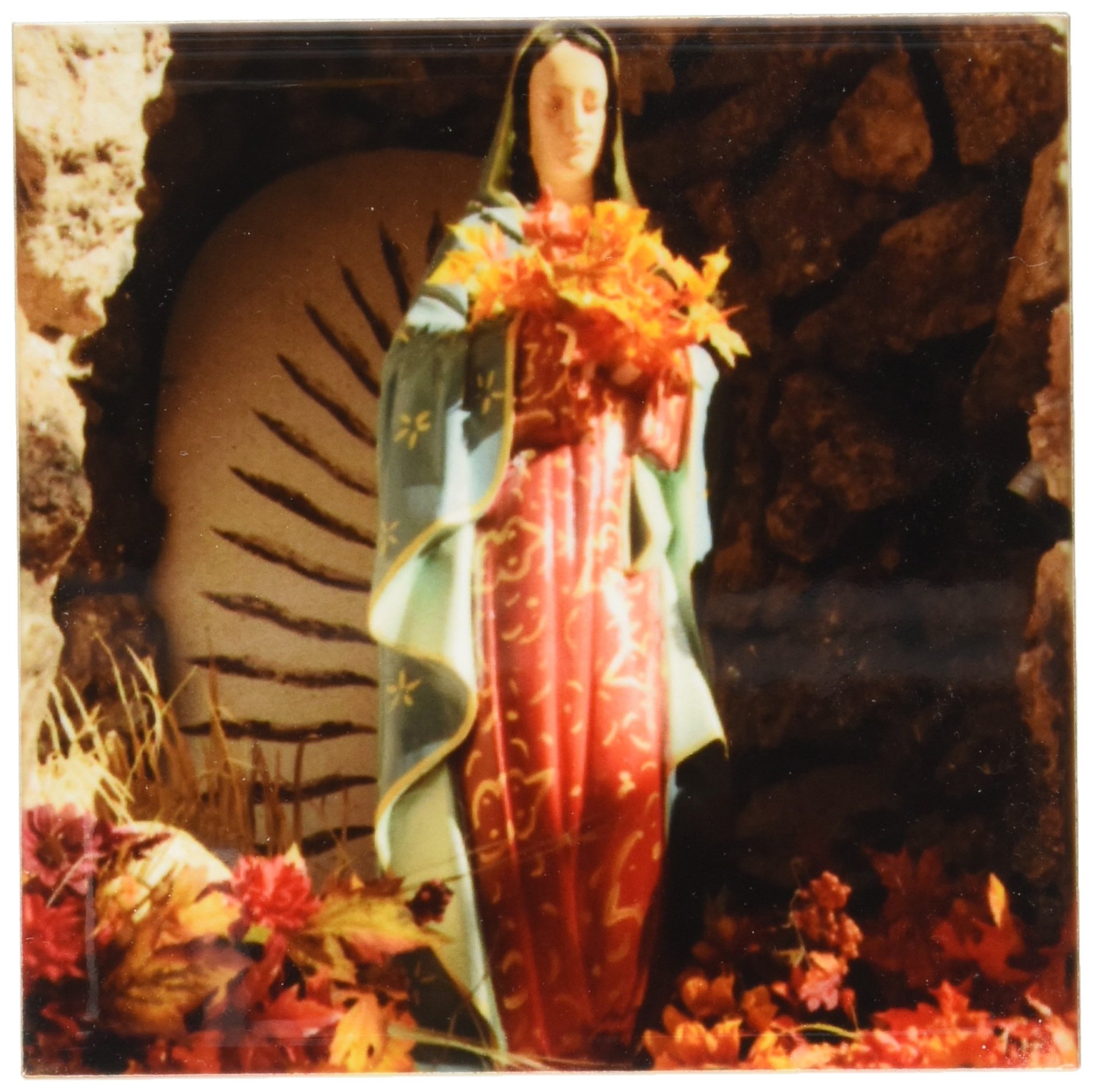 3dRose cst_92628_3 Our Lady of Guadalupe, Christianity, NM-US32 JMR0008-Julien McRoberts-Ceramic Tile Coasters, Set of 4