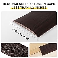 Vista 33 de Bnell Tira de transición de suelo, tiras autoadhesivas para suelos laminados, tira divisora plana de vinilo para el suelo para unir huecos del suelo