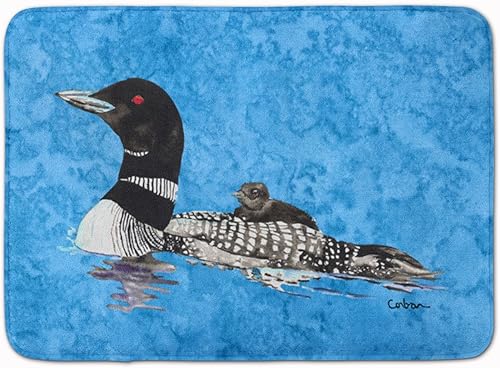 Caroline's Treasures Momma and Baby Loon - Tapete para piso, 19 x 27 pulgadas, multicolor