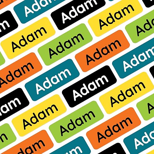 Etiquetas de nombre mini (175) - Etiquetas de nombre personalizadas para etiquetar artículos pequeños, etiquetas impermeables aptas para lavadora y